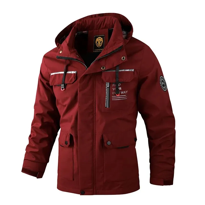 Men's Fleece-lined Thickened Jacket Casual Outdoor Parka