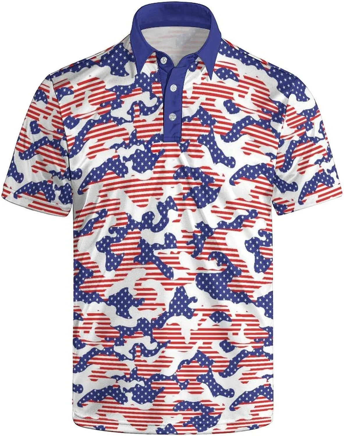 Men's Polo Shirt Funny Golf Shirts Quick Dry Print Performance Short Sleeve Collared Golf Polo Shirts for Men, S-4XL