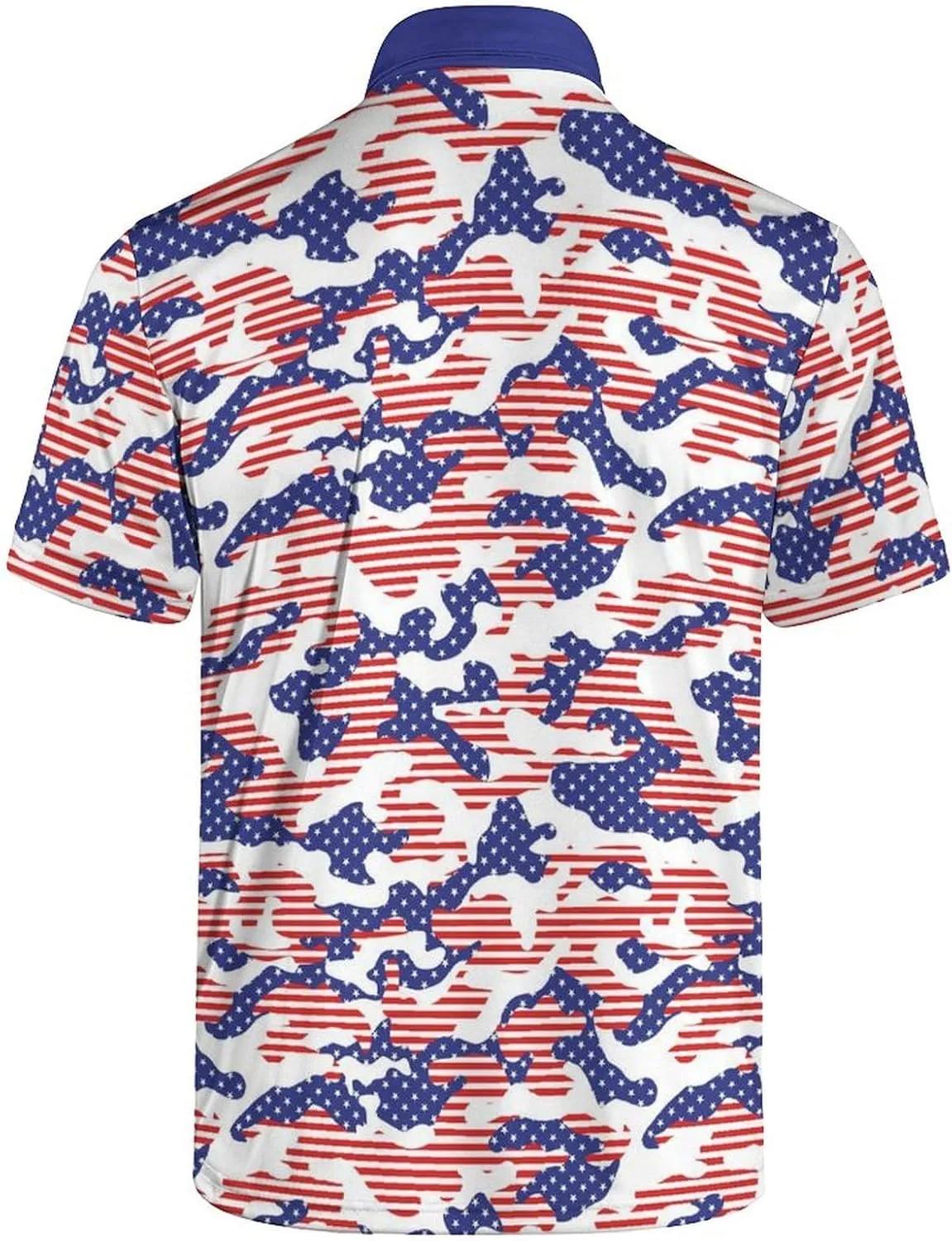 Men's Polo Shirt Funny Golf Shirts Quick Dry Print Performance Short Sleeve Collared Golf Polo Shirts for Men, S-4XL