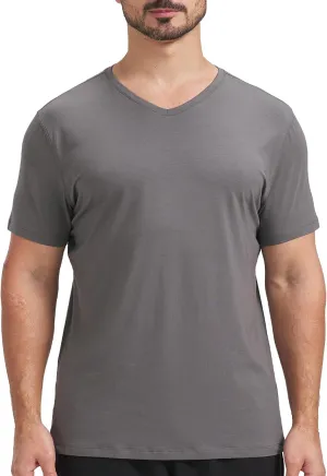 netdraw Men's Ultra Soft V-Neck Bamboo Viscose T-Shirt Comfy Lightweight Casual Basic Undershirts Pajama Tops