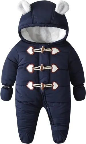 Newborn Baby Girl Snowsuits Infant Toddler Winter Boy Snow Suits Coats Clothes