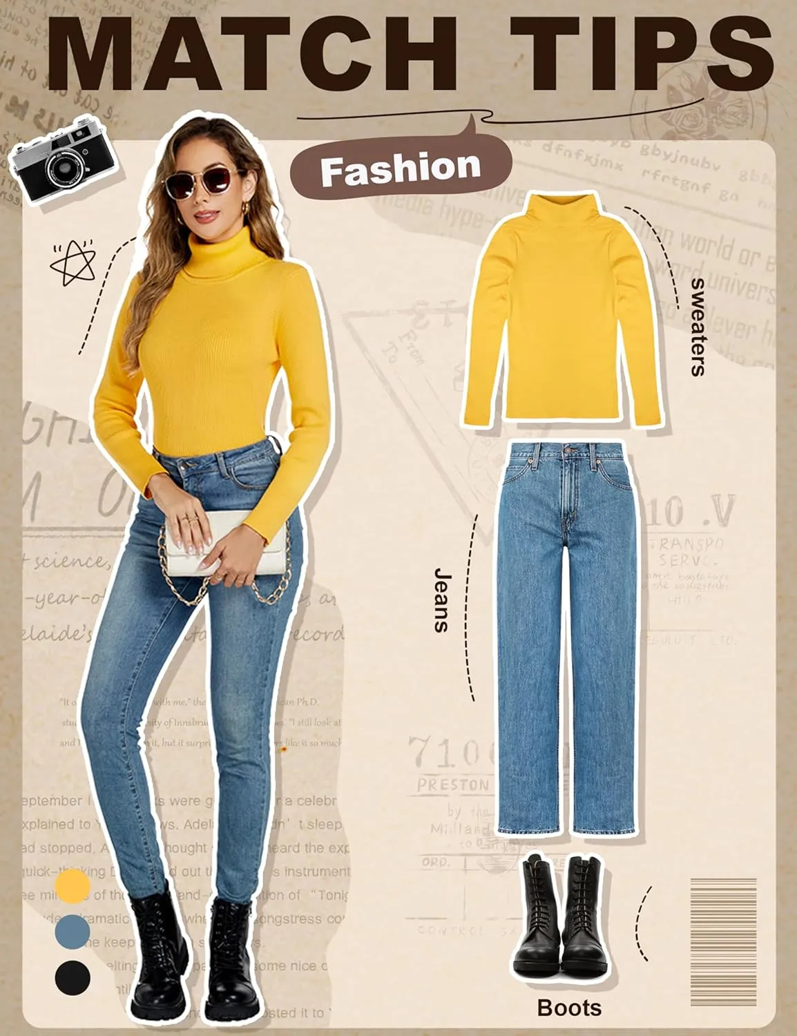 nine bull Womens Solid Basic Stretch Turtleneck Pullover Knit Sweater