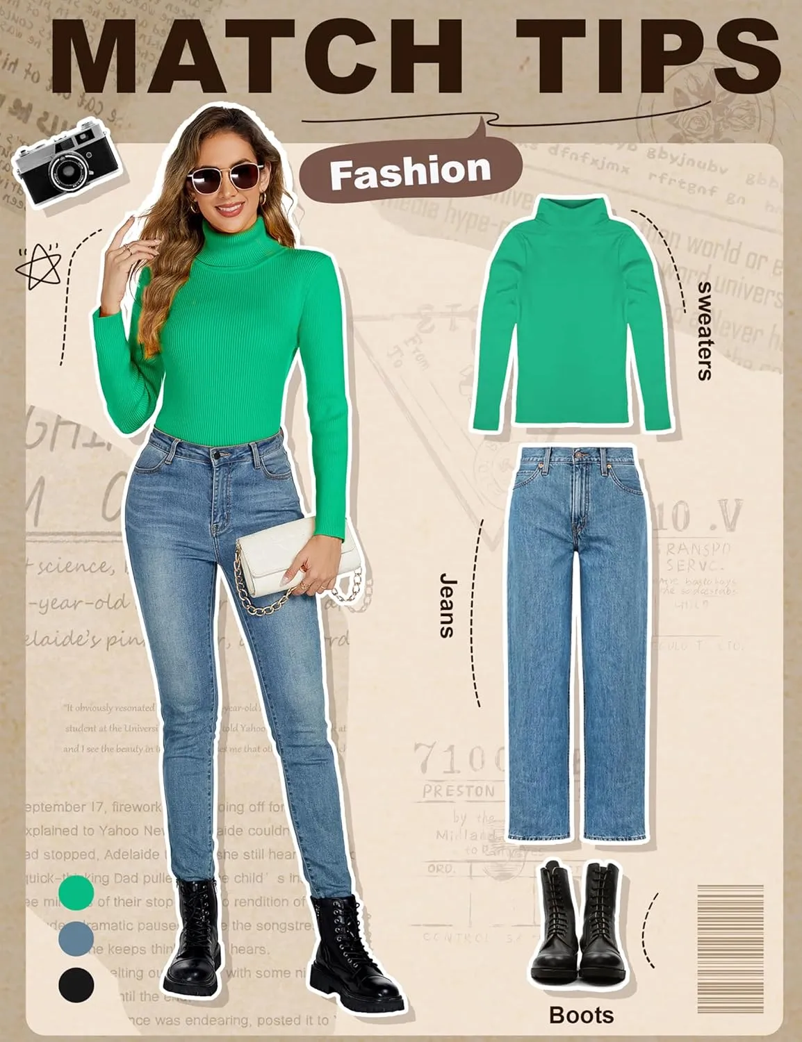 nine bull Womens Solid Basic Stretch Turtleneck Pullover Knit Sweater