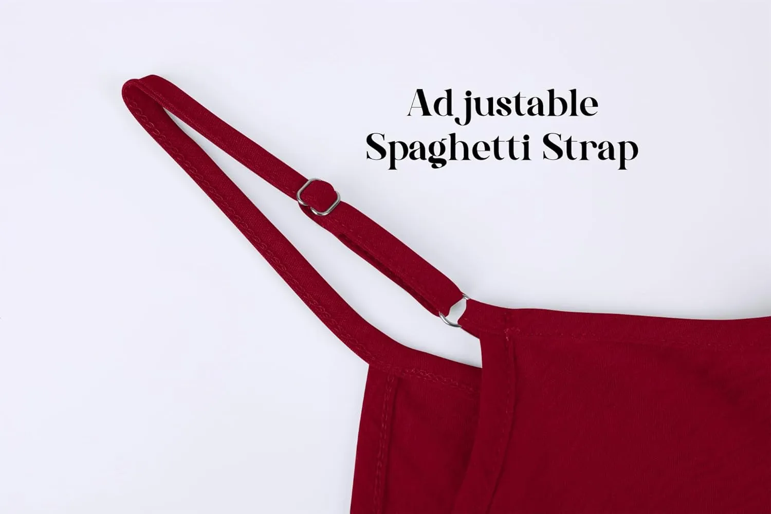 OFEEFAN Tank Top for Women Adjustable Spaghetti Strap Camisole Scoop Neck Sleeveless Cami Top S-3XL