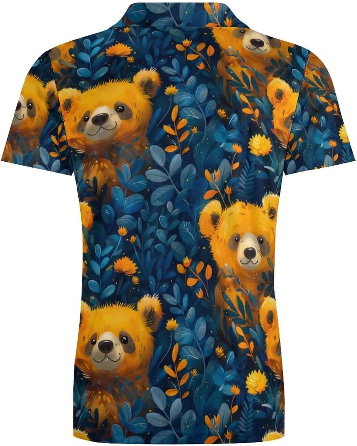 Owl Pattern Men's Short Sleeve Polo Shirts Regular-Fit Quick-Dry Casual Golf T-Shirts Summer Pullover Tennis T-Shirt Tops