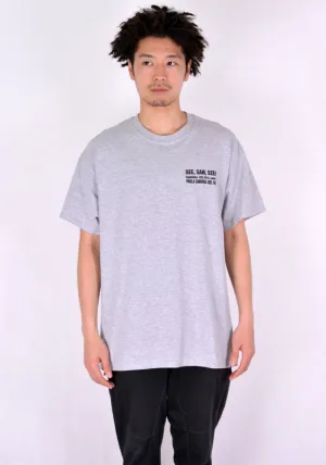 PAULA CANOVAS DEL VAS AT004 SHORT SLEEVE PRINTED T-SHIRT GREY