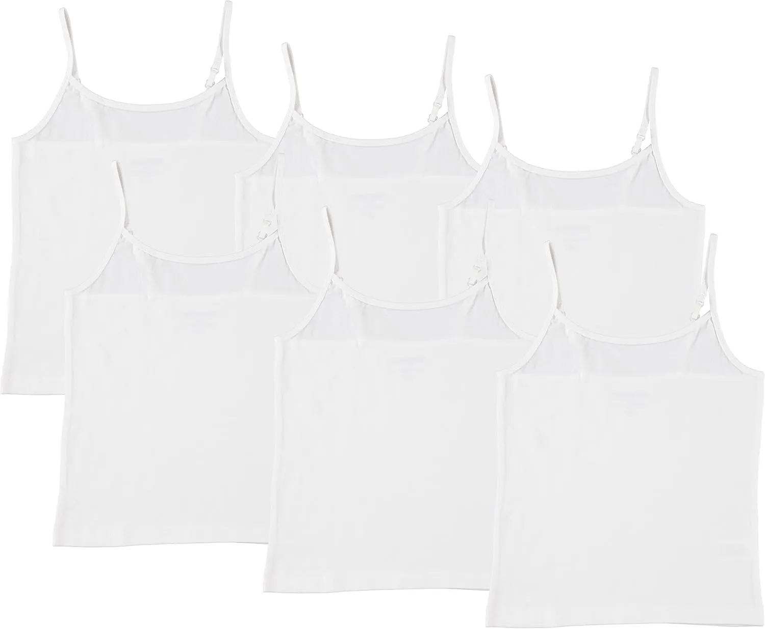 Pink Angel 6 Pack Girls Camisole Adjustable Straps