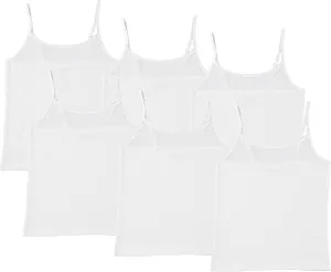 Pink Angel 6 Pack Girls Camisole Adjustable Straps