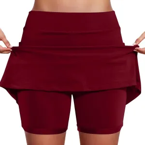 Plus Size Skorts for Women with Pockets Casual High Waist Athletic Golf Tennis Yoga Shorts Summer Beach Mini Skirts