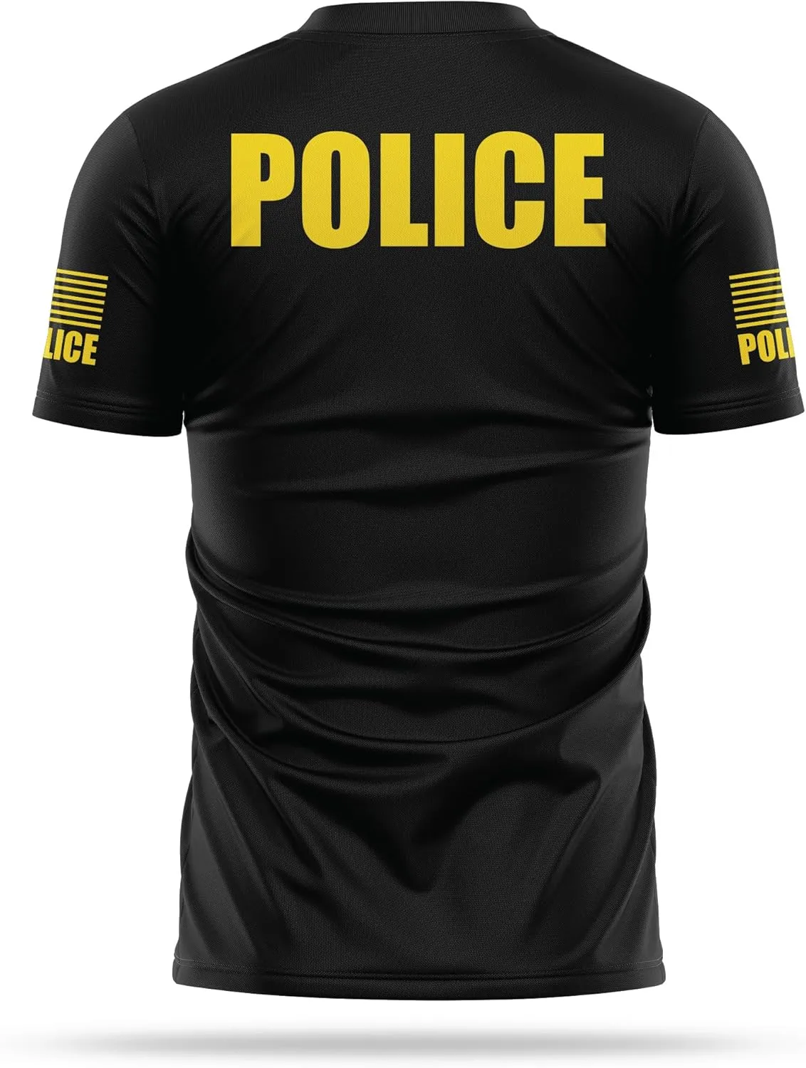 Police Utility Shirts for Men | USA Patriotic Lightweight Tee | Micro Polyester, Moisture-Wicking Quick-Dry Comfort.