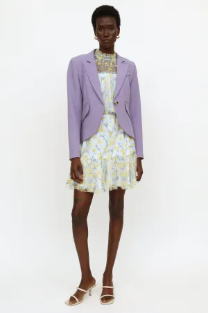 Purple Wool Blend Blazer