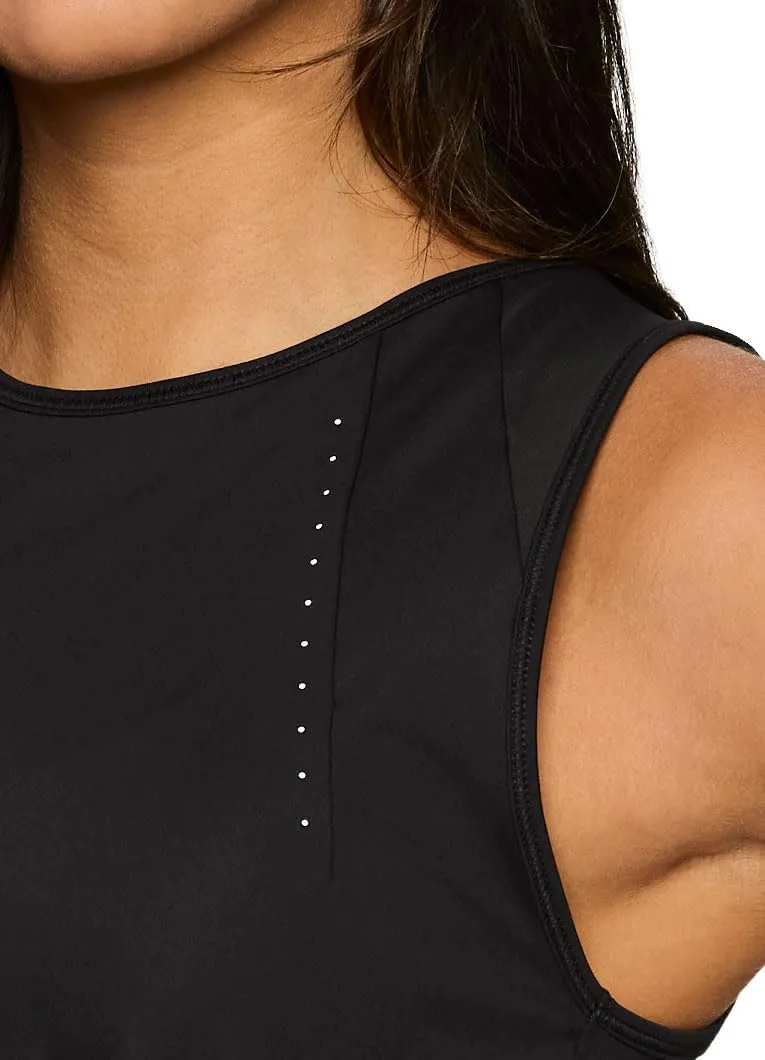 RBX Active Women's Workout Top with Breathable Mesh Panels, Quick Drying Gym Running Tank Top with Plus Sizes