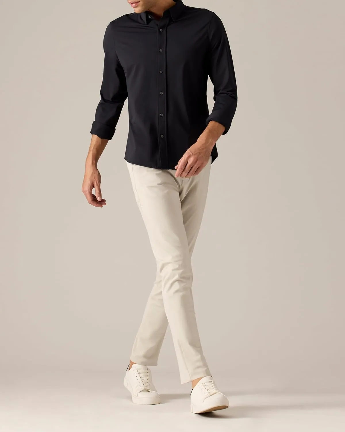 Rhone Men's Commuter Shirt, Performance Dress Shirts for Men, Machine Washable, Wrinkle Resistant, Slim Fit Button Down Shirt