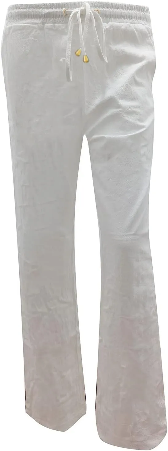 SHAOBGE Womens Casual Pants Straight Leg Drawstring Elastic High Waist Loose Comfy Trousers with Pockets