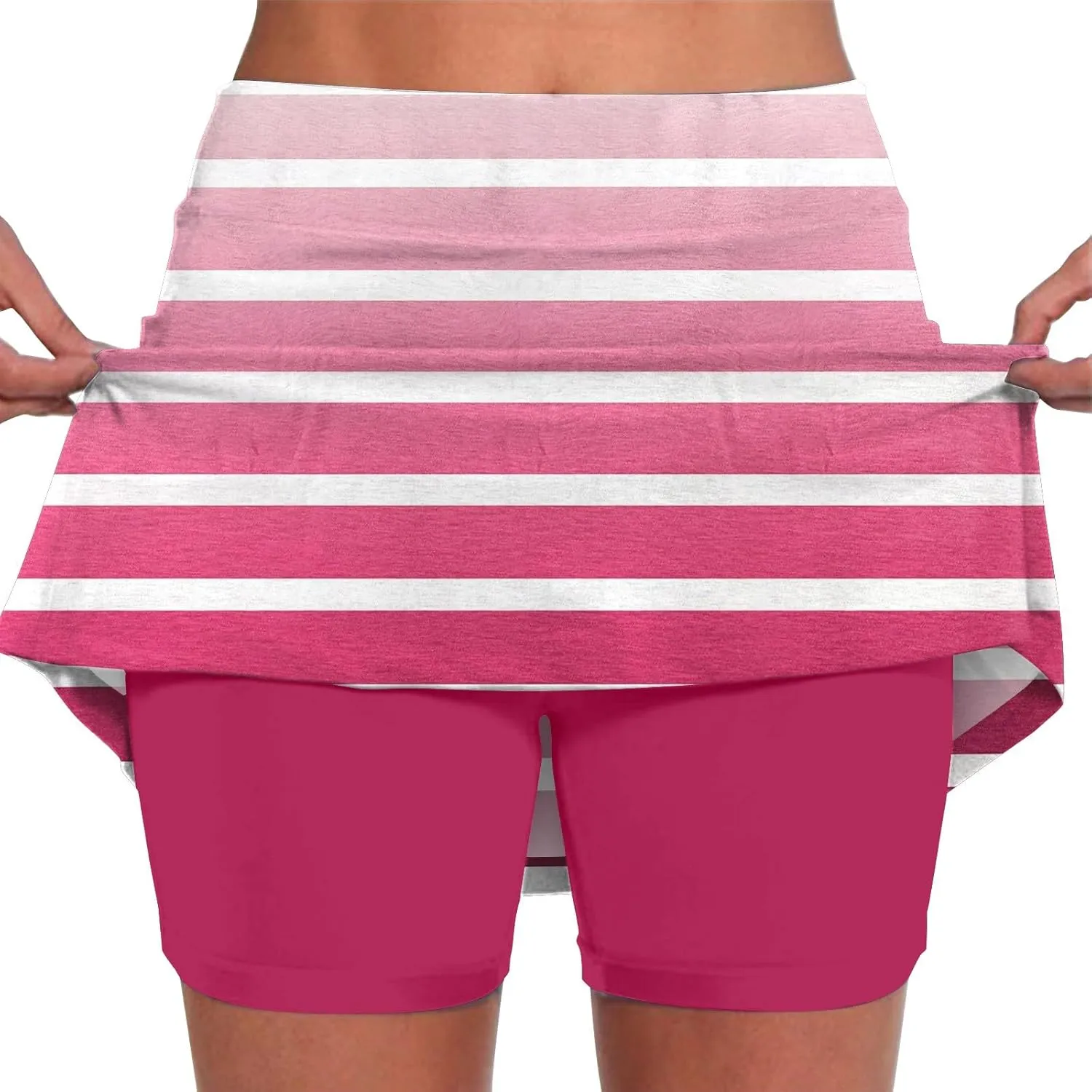 Skorts for Woman High Wasited Sports Pants Athletic Skirt with Pocket Underneath Plus Size Tennis Golf Workout Outfit