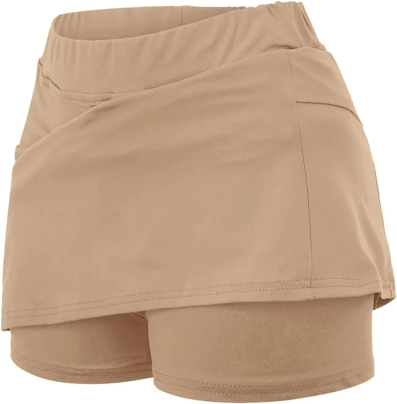 Skorts for Women with Pocket Elastic Yoga Culottes for Women Lightweight Skirt Shorts for Running Tennis Golf Sports