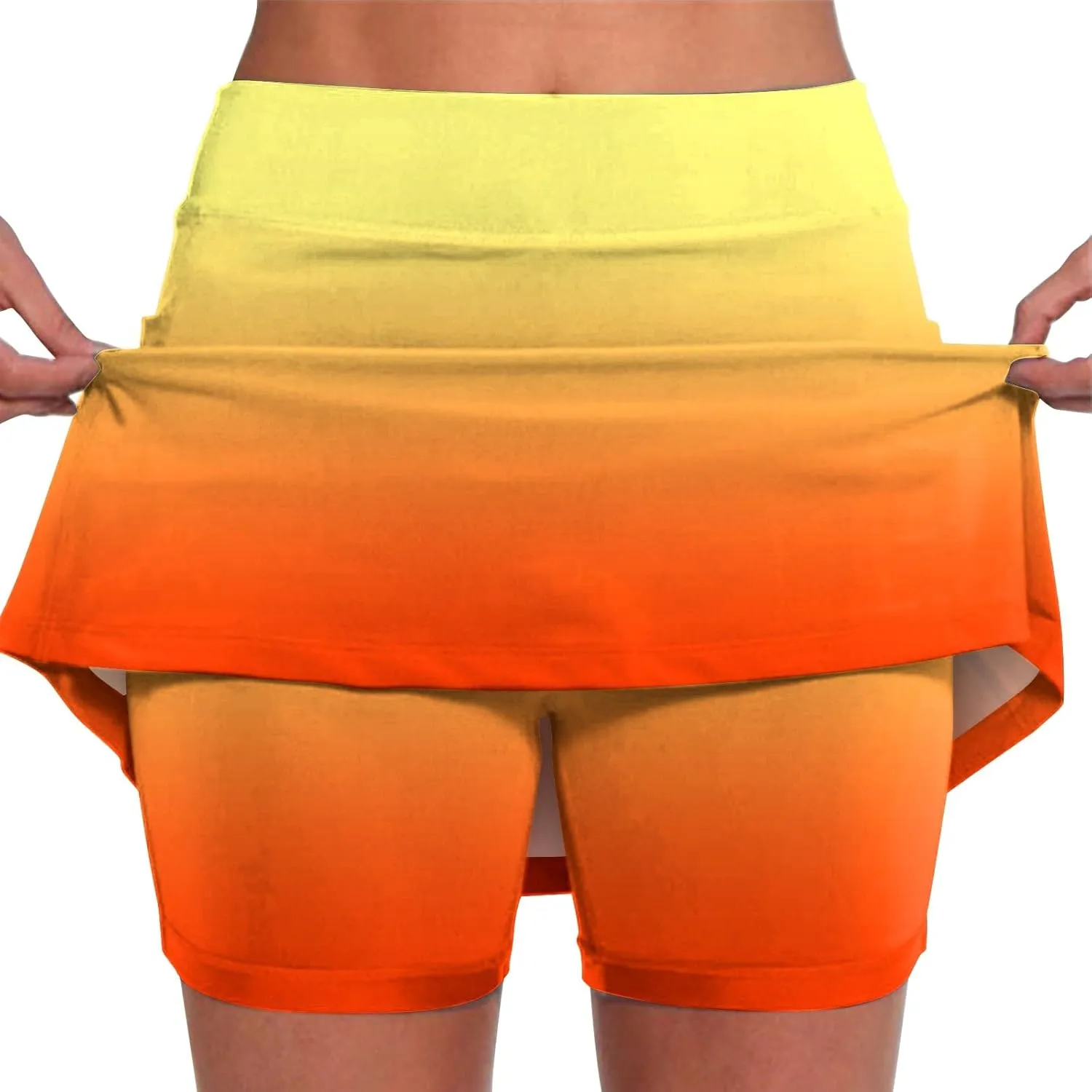 Skorts for Women with Pockets 2025 Tummy Control Tennis Golf Skorts Plus Size Culottes High Waist Athletic Skirts