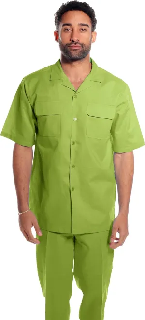 STACY ADAMS Men's Linen Shirt Pant Set