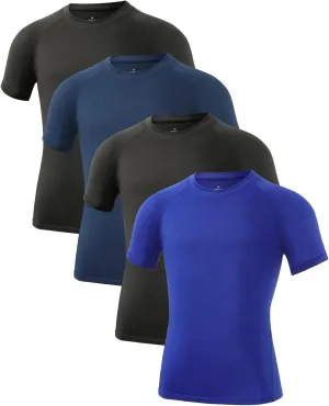 Star Vibe Boys Compression Shirt Short Sleeve Quick Dry Athletic Shirts Kids Sports Base Layer Performance Summer Tops