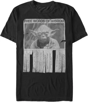 Star Wars Young Men's Words of Wisdom T-Shirt