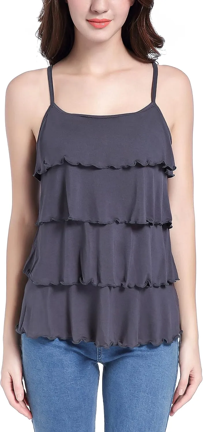 SUIEK Maternity Nursing Tank Tops Breastfeeding Tee Shirt Cami Pregnancy Clothes