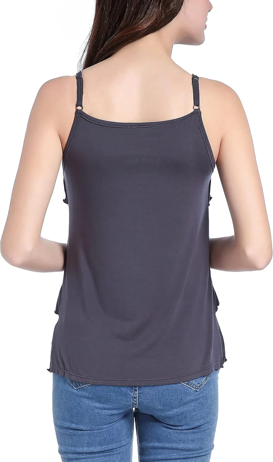 SUIEK Maternity Nursing Tank Tops Breastfeeding Tee Shirt Cami Pregnancy Clothes