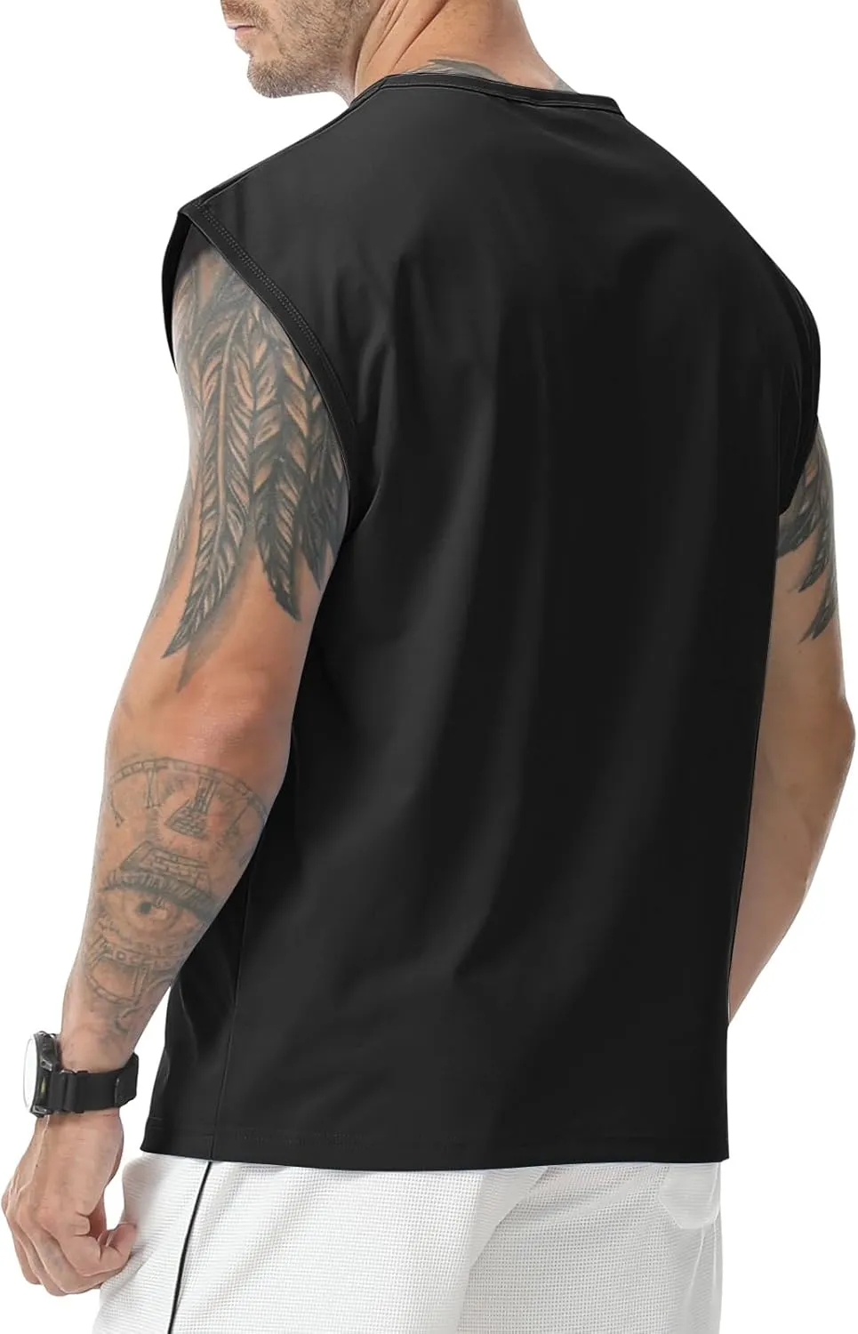Surenow Men's Workout Tank Tops Athletic Sleeveless T-Shirt Sport Muscle Tank Running Breathable Gym Muscle T-Shirt for Men