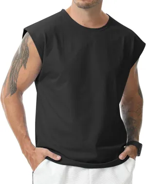 Surenow Men's Workout Tank Tops Athletic Sleeveless T-Shirt Sport Muscle Tank Running Breathable Gym Muscle T-Shirt for Men