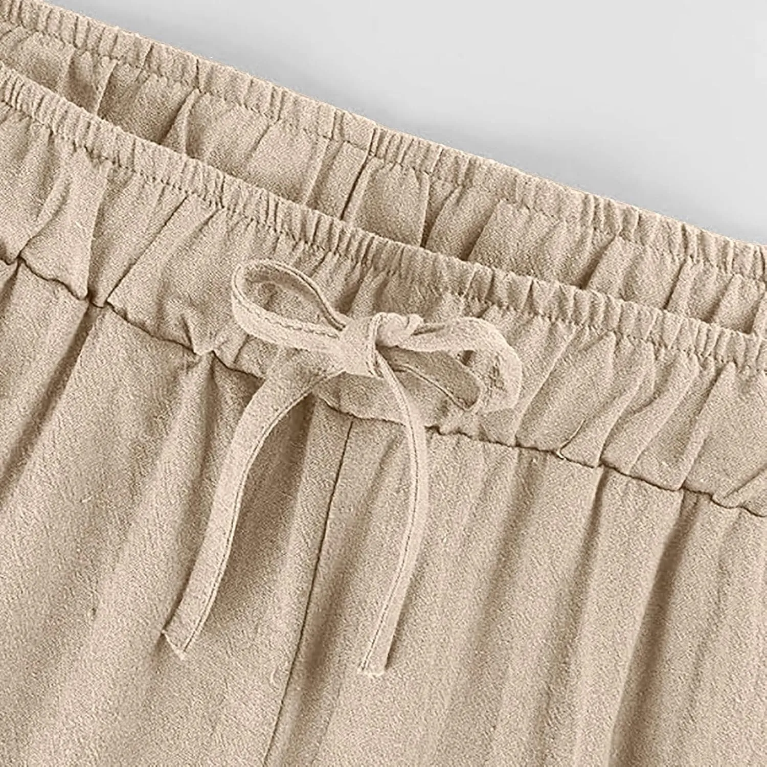 TARIENDY Women Summer Pants Casual Wide Leg High Waisted Trousers Loose Comfy Drawstring Lounge Palazzo Pant with Pockets