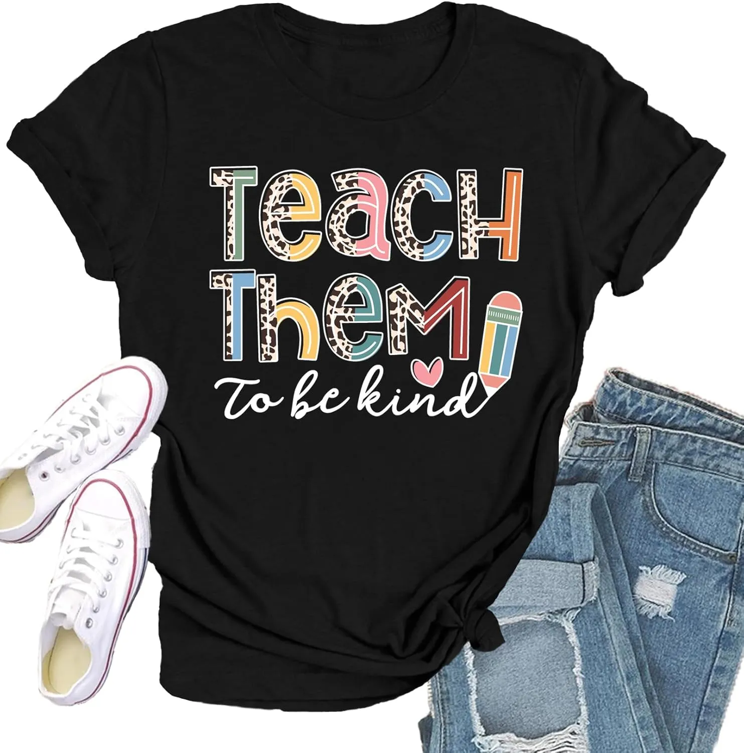 Teacher Shirts for Women Teach Teaching Tshirt Teacher Life Tee Tops