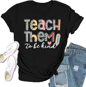 Teacher Shirts for Women Teach Teaching Tshirt Teacher Life Tee Tops