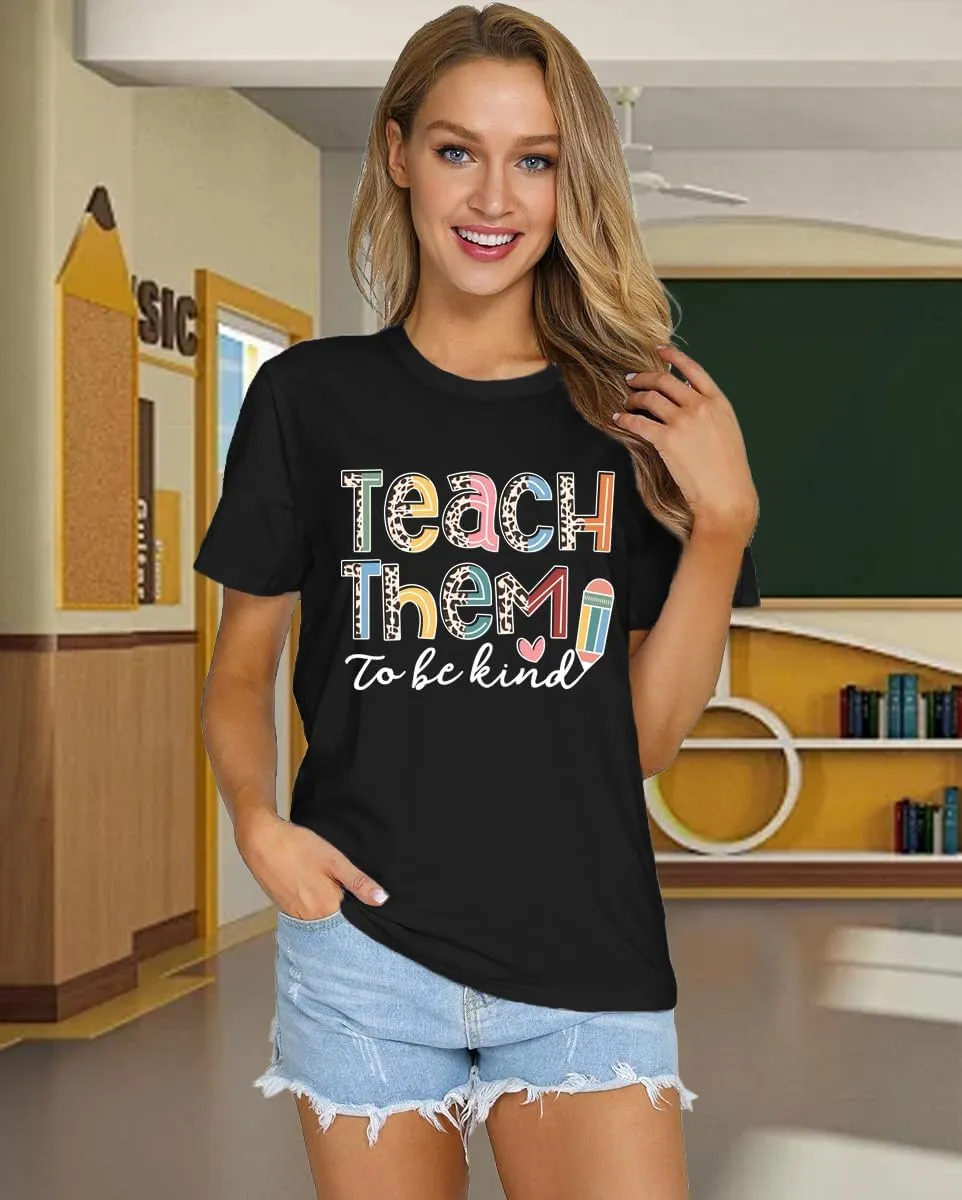 Teacher Shirts for Women Teach Teaching Tshirt Teacher Life Tee Tops
