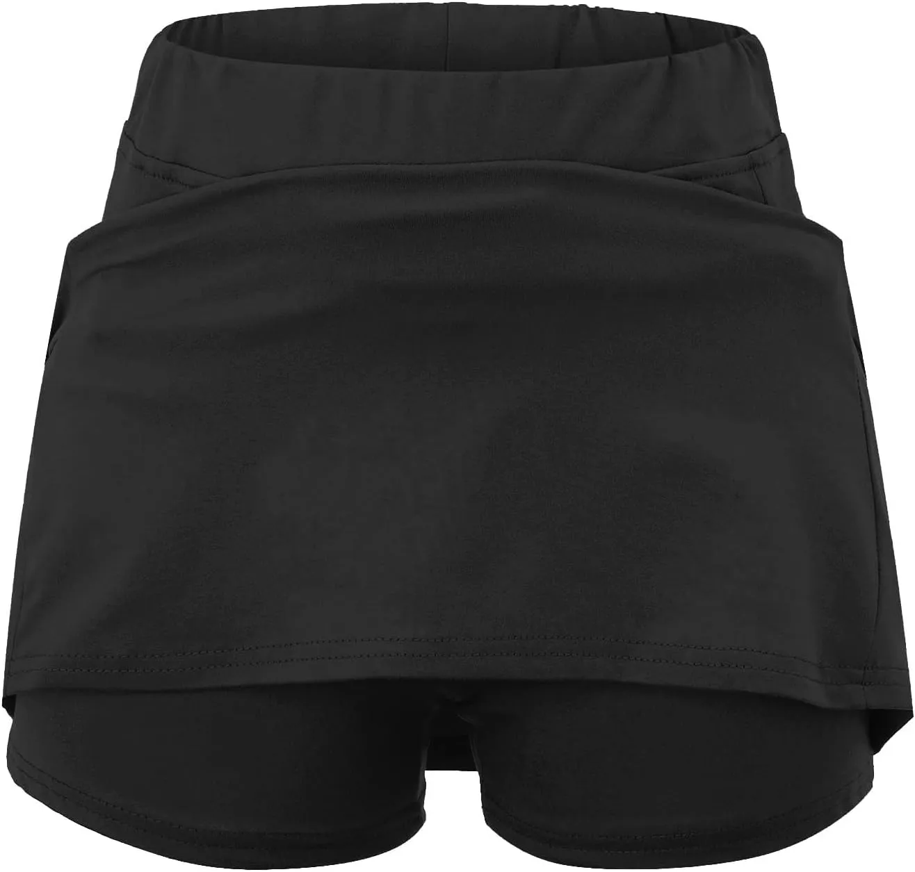 Tennis Skirts for Women Solid Mini Skirt Tummy Control Golf Skirts with Shorts Athletic Skorts Elastic Yoga Culottes
