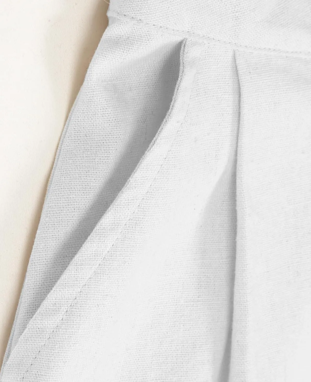 ThCreasa Womens Solid Back Elastic Waist Culottes Pants Cotton Linen Wide Leg Palazzo Cropped Trousers with Pockets
