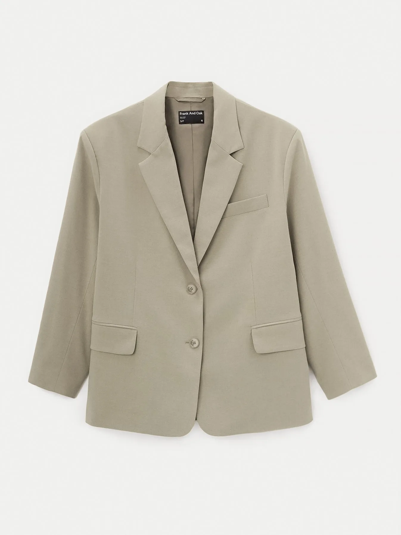 The Boxy Single Breasted Blazer in Light Khaki