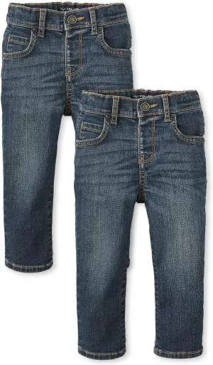 The Children's Place Baby Boys' and Toddler Multipack Basic Stretch Straight Leg Jeans