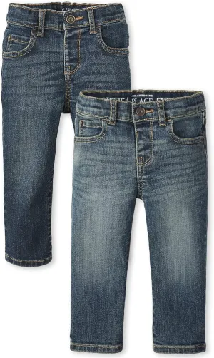 The Children's Place Baby Boys' and Toddler Multipack Basic Stretch Straight Leg Jeans