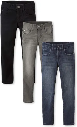 The Children's Place Boys' Multipack Basic Stretch Super Skinny Jeans