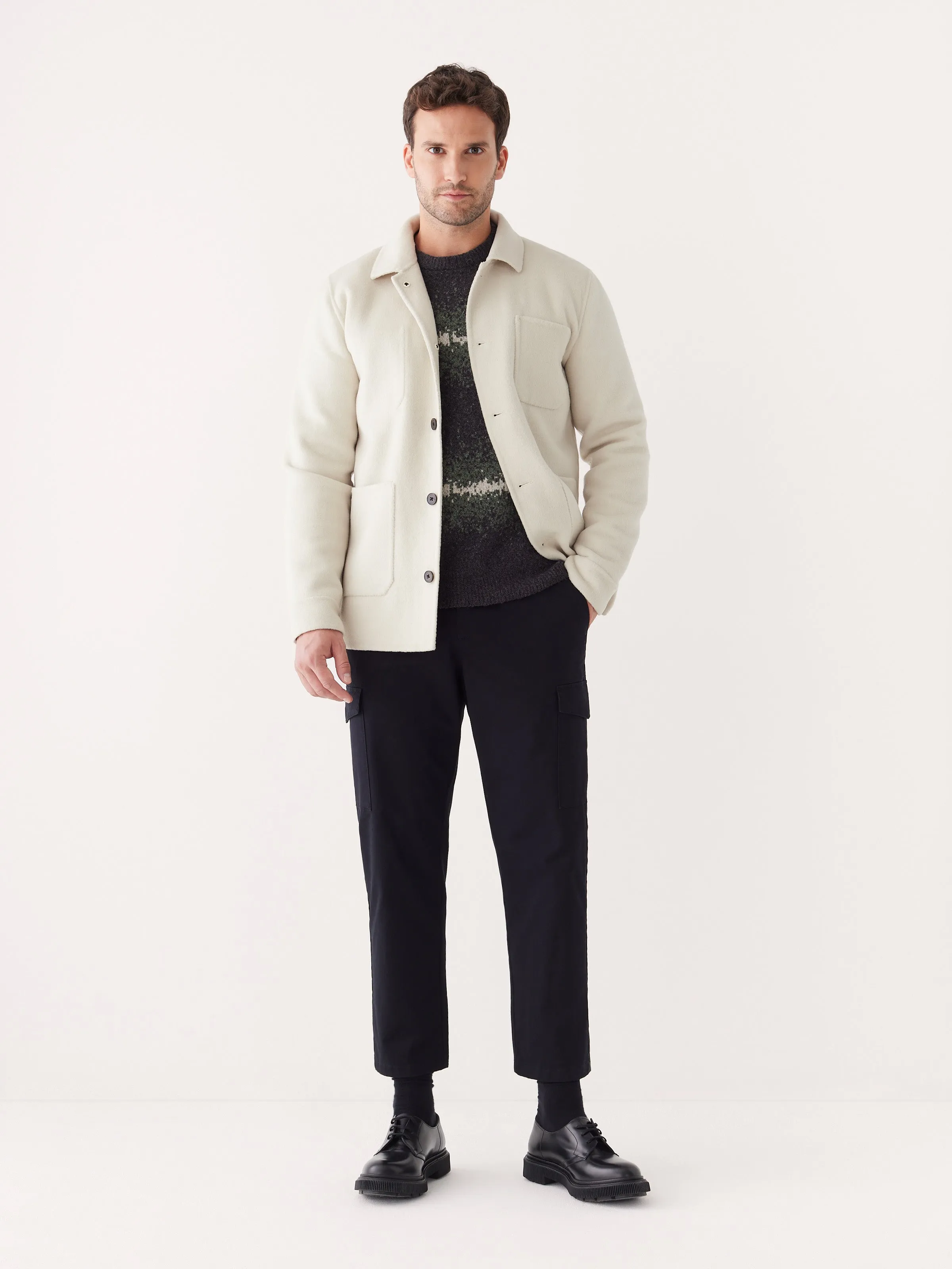 The Worker Wool Jacket in Light Grey