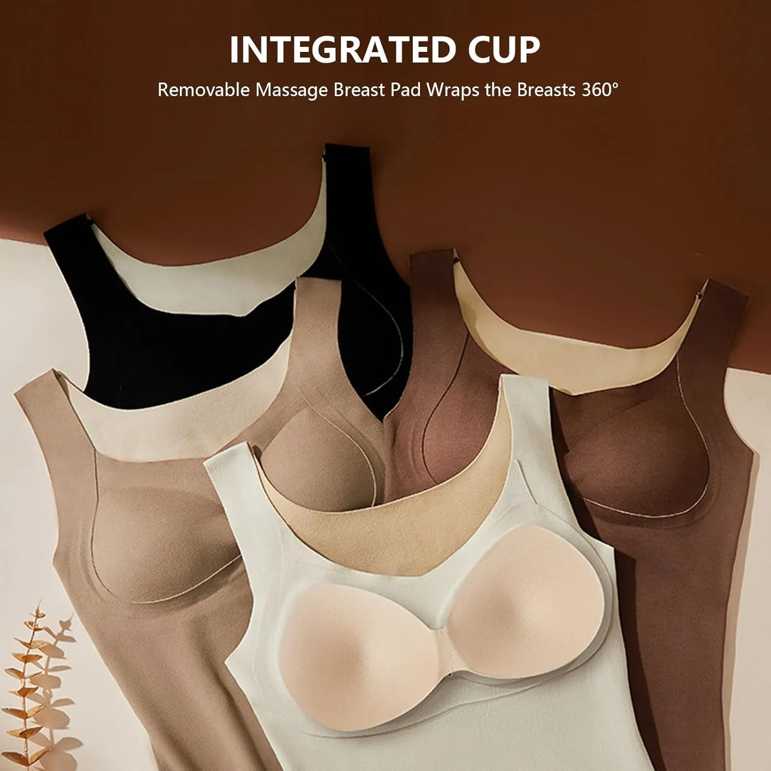 Thickened Warm Tank Top with Shelf Bra Winter Camisole Casual Wide Strap Wirelfree Shapewear Tank Fitted Warming Top
