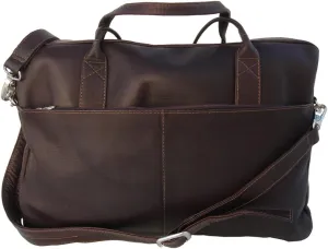 Top-Zip Portfolio, Chocolate, One Size