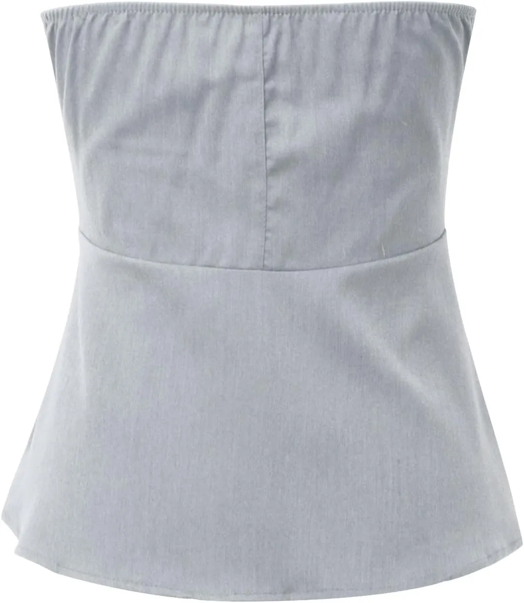 Tube Top Women Plus Size Sleeveless Summer Floral Camisole Boho Loose Strapless Bandeau Tank Top Cooling Work Cami