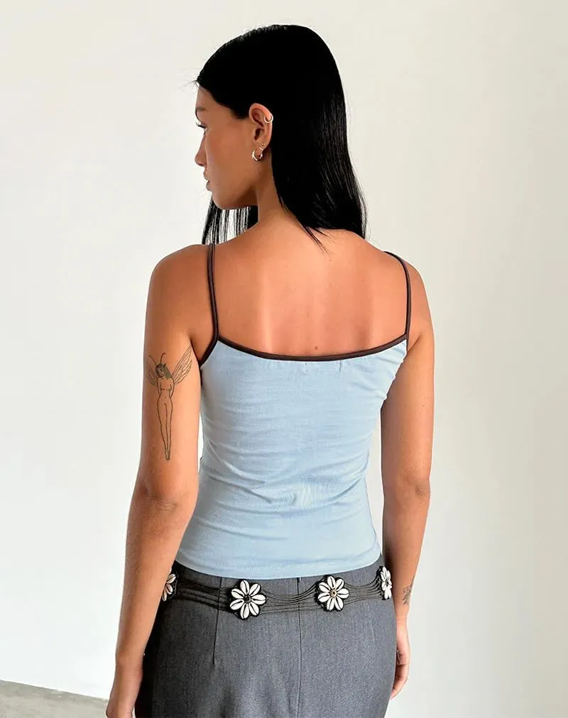 UAURORAO Women Sexy Scoop Neck Tank Top Adjustable Spaghetti Strap Camisole Shirts Slim Fitted Crop Top Basic Undershirt