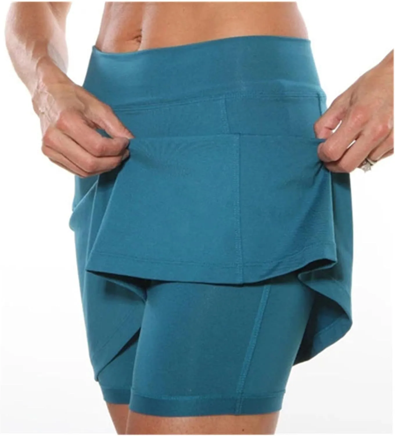 Women Athletic Skorts Hight Waist Tummy Control Tennis Yoga Culottes Casual Gym Running Plus Size Activewear with Pocket