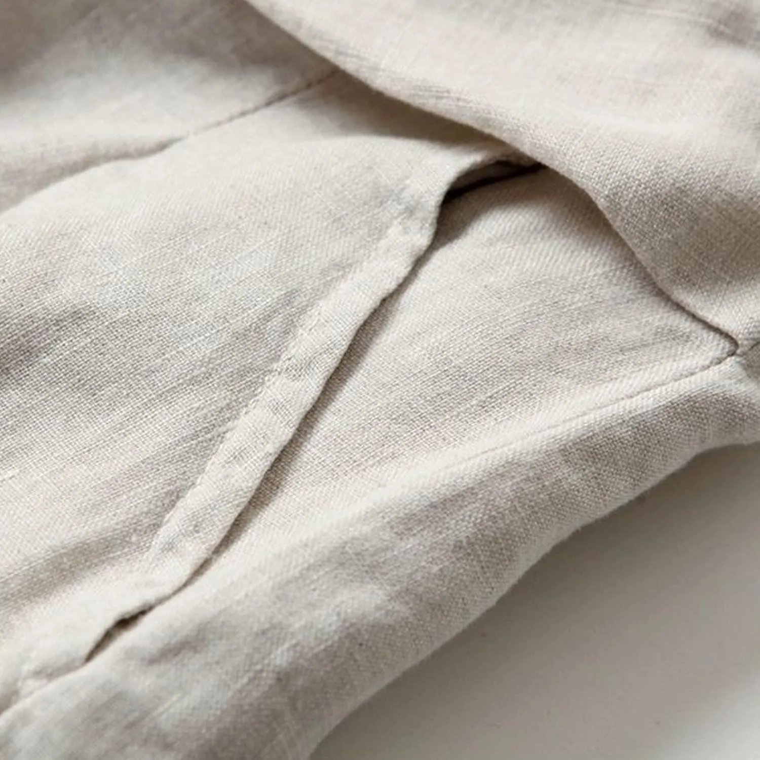 Women' S Culottes Linen Blend Wide Leg Pants Elastic Waist Casual Palazzo Trousers Baggy Comfy Capri Pant with Pocket