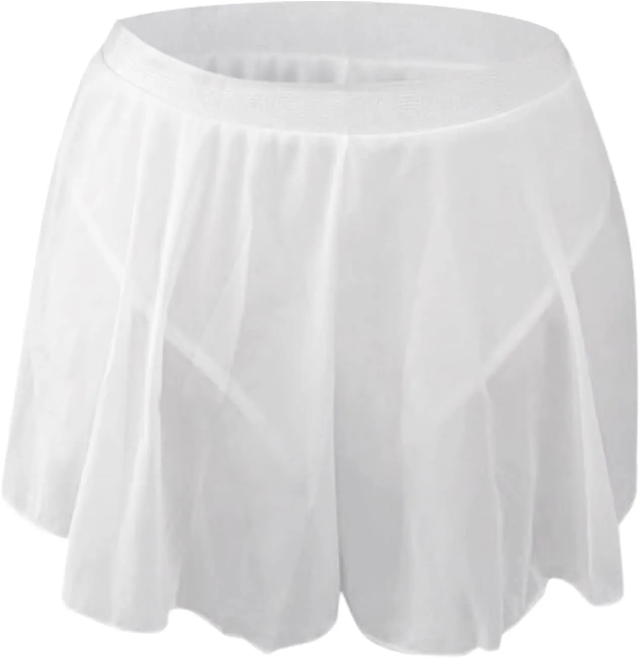 Women Sexy Pleated Mini Skirts High Waisted Shorts Ruffled Flowy Lingerie Culottes Dance Pants Yoga Golf Skorts Underwear