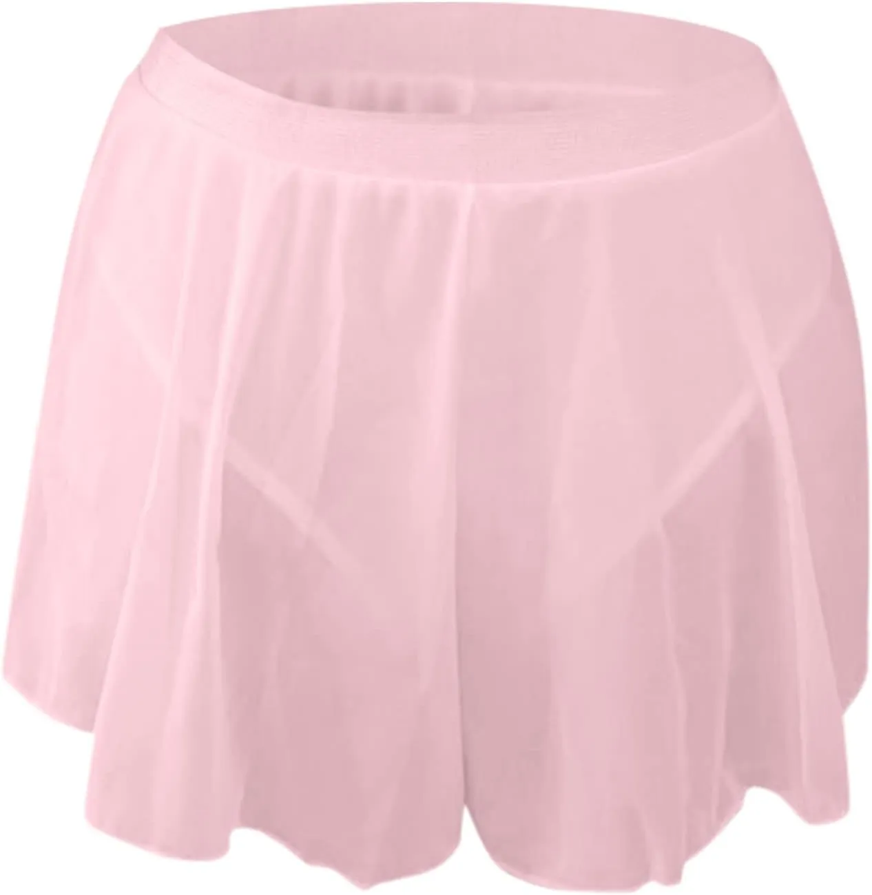 Women Sexy Pleated Mini Skirts High Waisted Shorts Ruffled Flowy Lingerie Culottes Dance Pants Yoga Golf Skorts Underwear