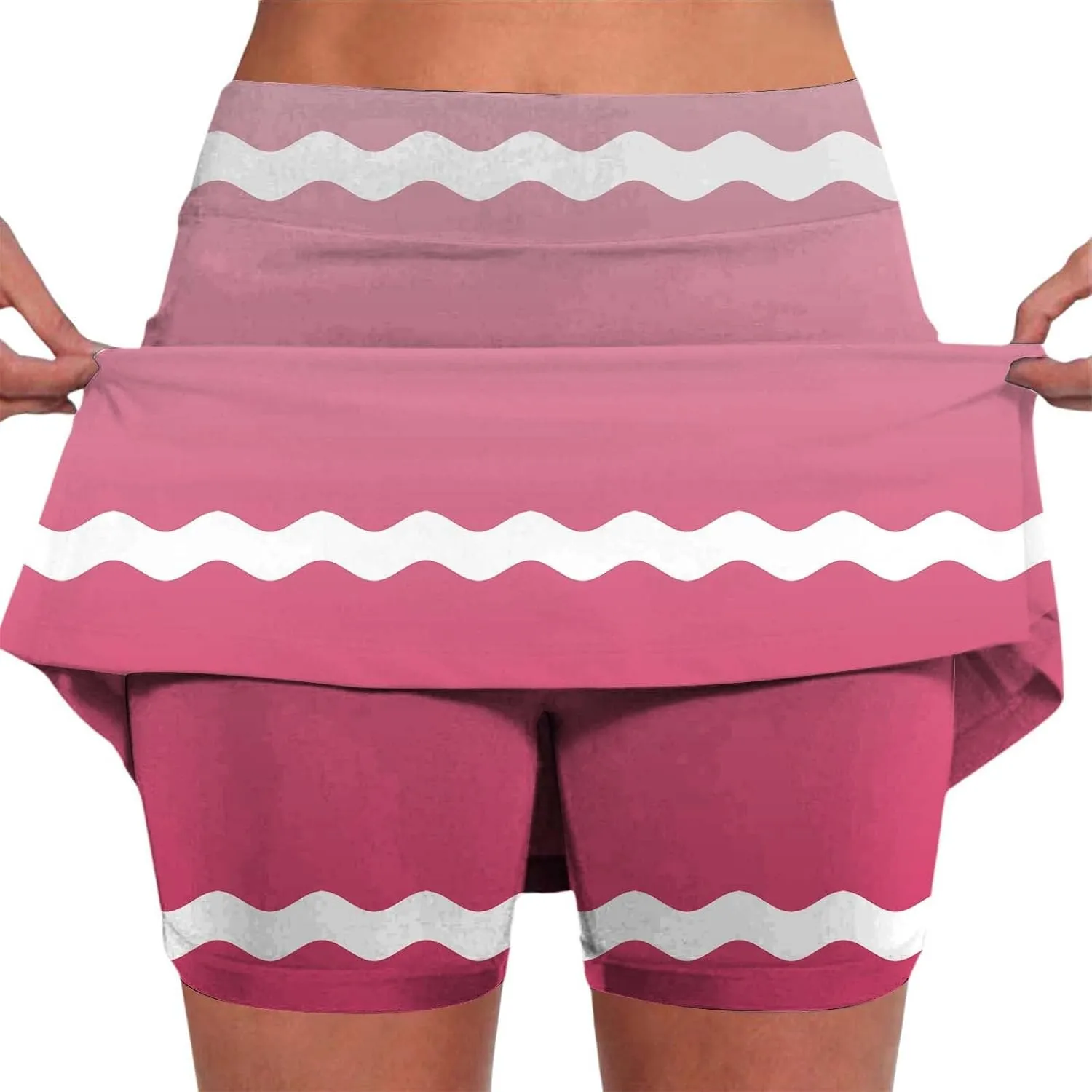Women Skorts Tummy Control Plus Size Skorts for Women High Waist Athletic Sports Pants Skirt Casual Shorts with Pocket