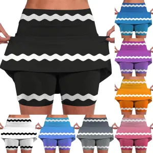 Women Skorts Tummy Control Plus Size Skorts for Women High Waist Athletic Sports Pants Skirt Casual Shorts with Pocket