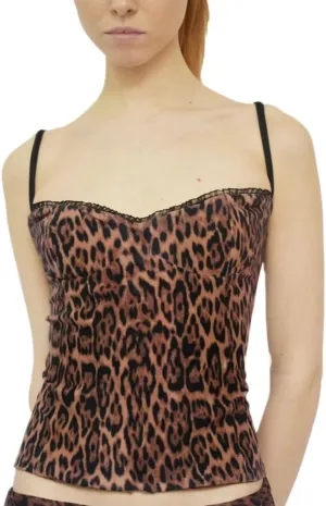 Women Y2k Cami Tank Top Sexy Leopard Print Lace Trim Sleeveless Cami Top Summer Going Out Camisole Coquette Clubwear